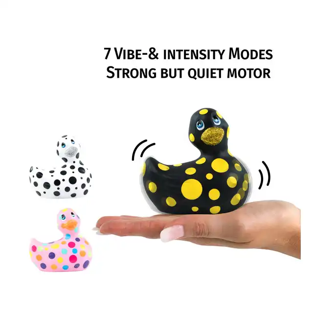 I Rub my Duckie 2.0 - Happiness Black&amp;Yelllow. Masażer incognito w firmie dizajnerskiej kaczuszki. 7 programów.