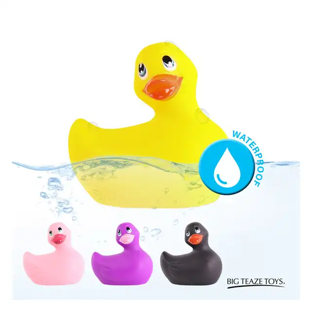 Big Teaze Toys - I Rub My Duckie 2.0 Yellow. Urocza wibrująca kaczuszka do masażu. 7 programów. Wibrator incognito.