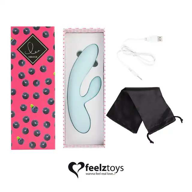 Feelztoys - Lea Rabbit Vibrator - wibrator do stymulacji punktu G i łechtaczki w ślicznym niebieskim kolorze