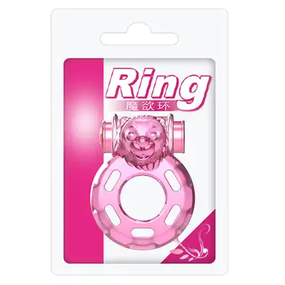 Baile - Vibrating Cock Ring Bear Pink - różowy ring na penisa z wibracjami. Zapewni trwałą erekcje
