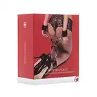 Ouch! - Reversible Hogtie - Red - czerwone kajdanki krzyżowe do zniewalania! Mega sale! Ostatnia sztuka!
