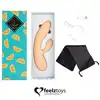 Feelztoys - Lea Rabbit Vibrator Citrus - wibrator do stymulacji punktu G i łechtaczki w ślicznym pomarańczowym kolorze