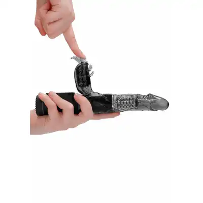 Shots Toys - Rotating Beetle Black. Rotacyjny wibrator ze stymulatorem łechtaczki w kształcie żuka. 4 języczki. Mega sale!