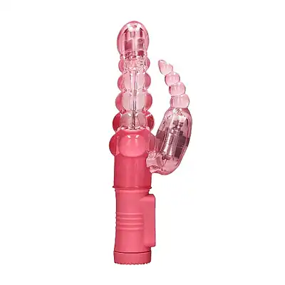 Shots Toys - Rotating Bubbles. Rotacyjny wibrator ze stymulacją łechtaczki. Teksturowany 