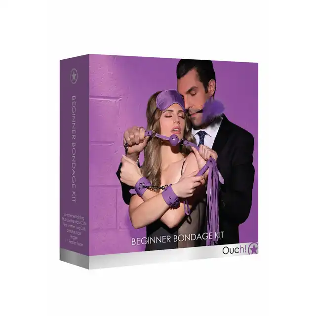 Ouch! - Beginners Bondage Kit - Purple - fioletowy zestaw do zniewalania
