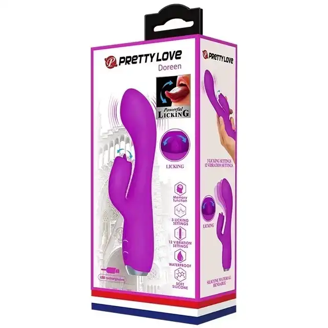 Pretty Love - Gloria USB. Niezwykły wibrator ze stymulatorem łechtaczki w formie języczka 