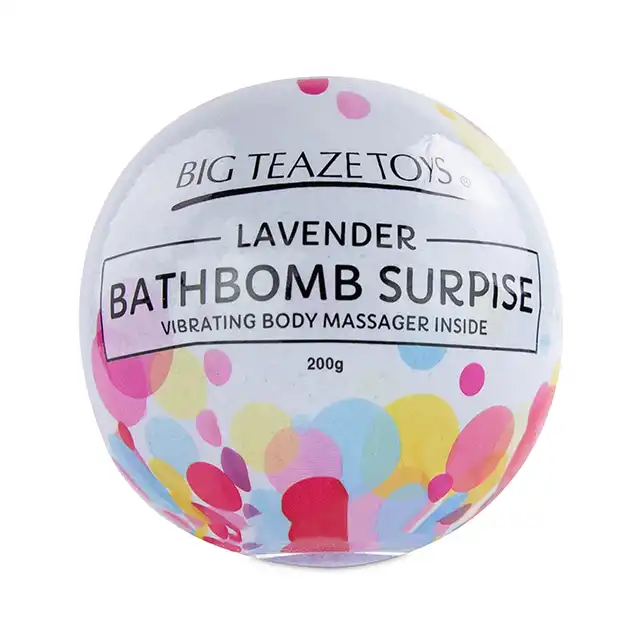 Big Teaze Toys - Bąbka kąpielowa o aromacie lawendowym z ukrytym wewnątrz wibratorem. Cudowny prezent. 