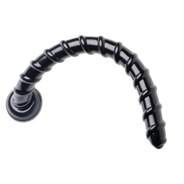 Hosed - Swirl Hose 54 cm. Mega dildo dla mega emocji. Czarne, elastyczne, z mocną przyssawką.