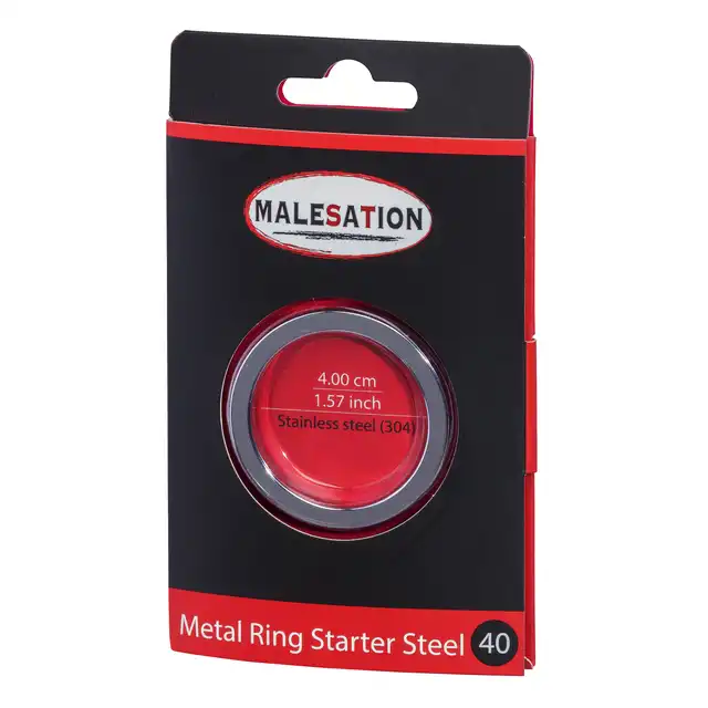 Malestation - Metal Ring Starter Steel 4 cm. Stalowy ring erekcyjny o błyszczącej powierzchni 