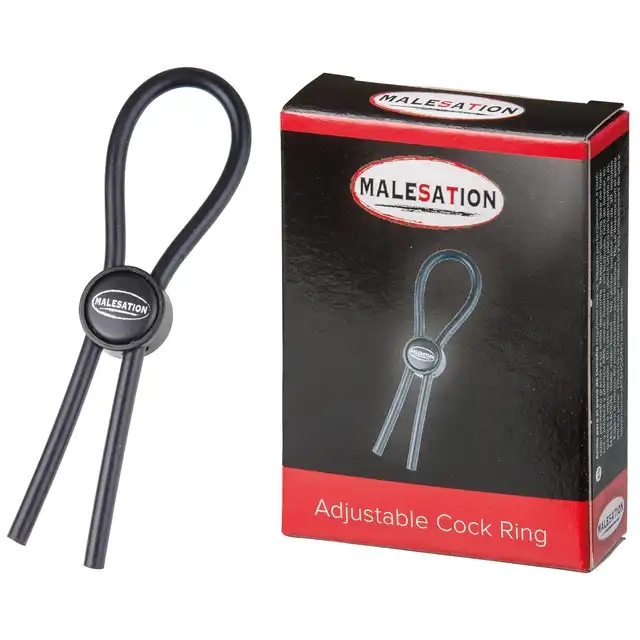 Malestation - Adjustable Cock Ring. Elegancki i uniwersalny ring na penisa w formie lasso 