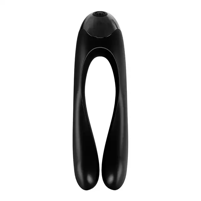 Satisfyer - Candy Cane Black - wszechstronny wibrator na palec. Stymulacja wielu miejsc erogennych