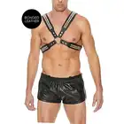 Ouch! - Men's Pyramid Stud Body Harness - Męski super harness. One Size - Czarna. Fetish Brand of the Year. Ostatnia sztuka!