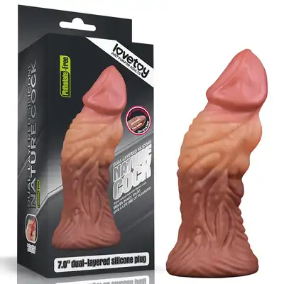 LoveToy - Dildo With Veins 18 cm - oryginalne dildo o niecodziennym wyglądzie, mocne żyłki. 