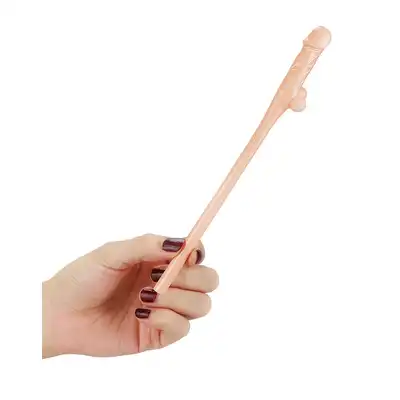 LoveToy - Jokes &amp; Parties Flesh Penis - słomki w kształcie penisa, 9 sztuk