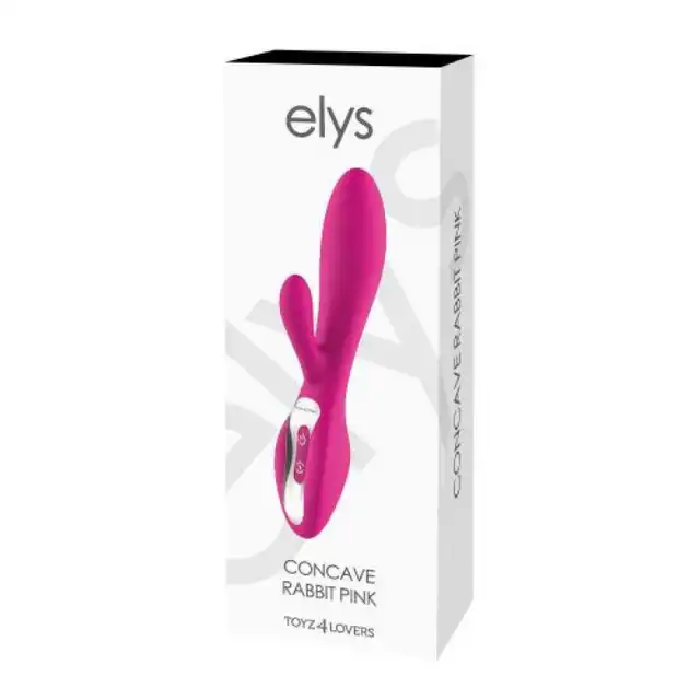 Elys - Concave Rabbit Pink USB. Silikonowy wibrator z króliczkiem w kolorze różowym