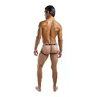 Male Power - Jock Ring Black L/XL. Seksowne slipki z metalowymi kółkami oraz otwartym tyłem 