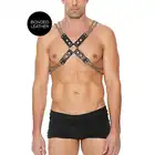 Ouch! - Chain And Chain Harness - Męski elegancki harness. One Size - Czarny. Fetish Brand of the Year Ostatnia sztuka!