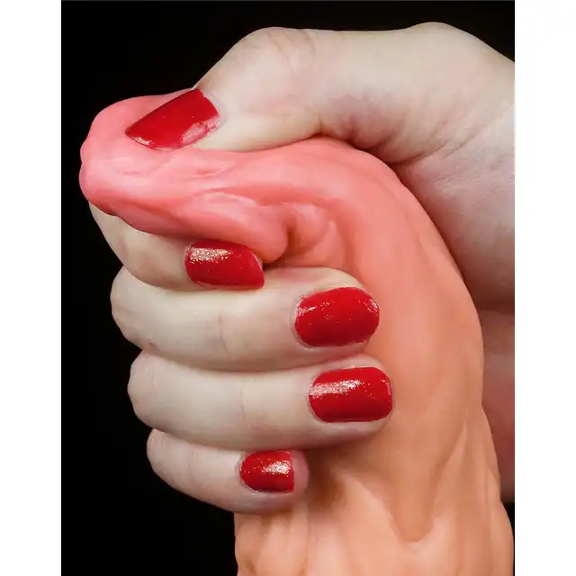 LoveToy - Dildo With Veins 24 cm - unikatowe dildo z żyłkami, 24 centymetry przyjemności