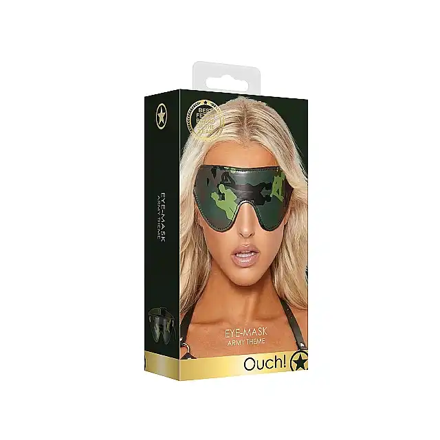Ouch! - Eye Mask Army. Maska na oczy w stylu wojskowym. Moro z pozycjami seksualnymi 
