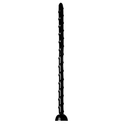 Hosed - Swirl Hose 46cm. Wielkie i giętkie, czarne mega dildo. Mocna przyssawka i extra dawka emocji.