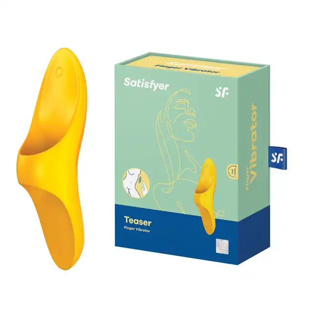 Satisfyer - Teaser Dark Yellow - wszechstronny stymulator łechtaczki, sutków oraz krocza. Silikon medyczny