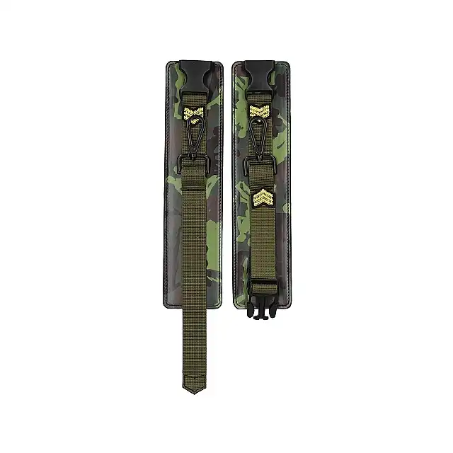 Ouch! -  Ankle Cuffs Army. Kajdanki na nogi moro, motyw wojskowy. Premium design. Ostatnia sztuka!
