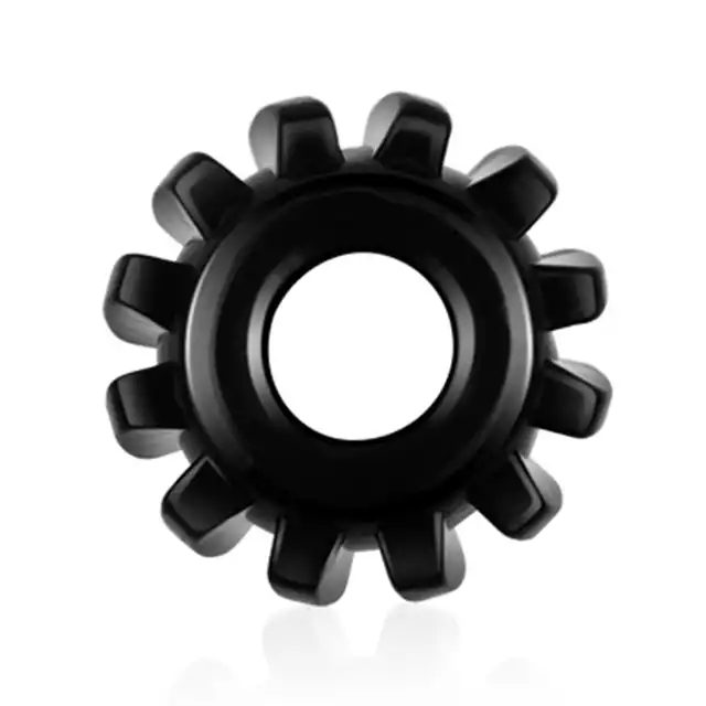 LoveToy - Power Plus Flexible Cock Ring - czarny, silikonowy ring na penisa, dłuższa erekcja, niesamowita przyjemność 