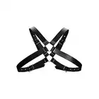 Ouch! - Men's Large Buckle Harness - Elegancki męski harness.  One Size - Czarny. Fetish Brand of the Year. Ostatnia sztuka!