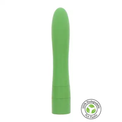 Fuck Green - Vegan Vibrator. 100% biodegradowalny, wegański wibrator. Ocal planetę ziemię. 17cm