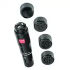 One Night Stand - Mini Vibe Set Black. Mocny, precyzyjny czarny wibrator z 4 nakładkami.
