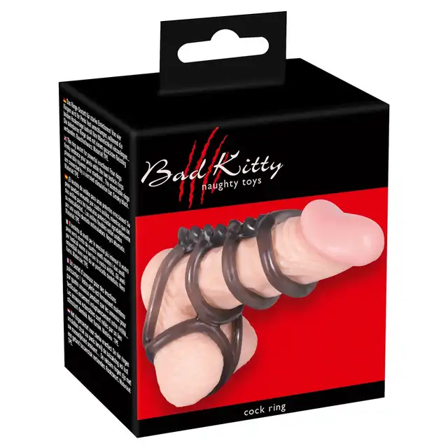 Bad Kitty - Cock Ring 3. Fantastycznych 6 ringów na penisa połączonych w jedno! 