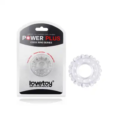 LoveToy - Power Plus Flexible Cock Ring - silikonowy, przezroczysty ring na penisa, dłuższa erekcja, niesamowita przyjemność 