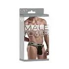 Male Power - Lo Rise Thong Black L/XL. Seksowne męskie slipki z eksponujące pośladki 