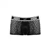 Male Power - Mini Short Black. Bokserki męskie z siateczkowego materiału. Niska talia i miękki materiał