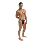 Male Power - Lo Rise Thong Black L/XL. Seksowne męskie slipki z eksponujące pośladki 
