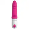 Elys - Rhinhorn Vibe Pink. Silikonowy wibrator w kształcie rogu nosorożca. 9 trybów 