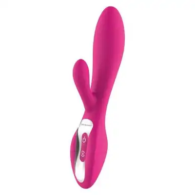 Elys - Concave Rabbit Pink USB. Silikonowy wibrator z króliczkiem w kolorze różowym