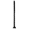 Hosed - Swirl Hose 46cm. Wielkie i giętkie, czarne mega dildo. Mocna przyssawka i extra dawka emocji.