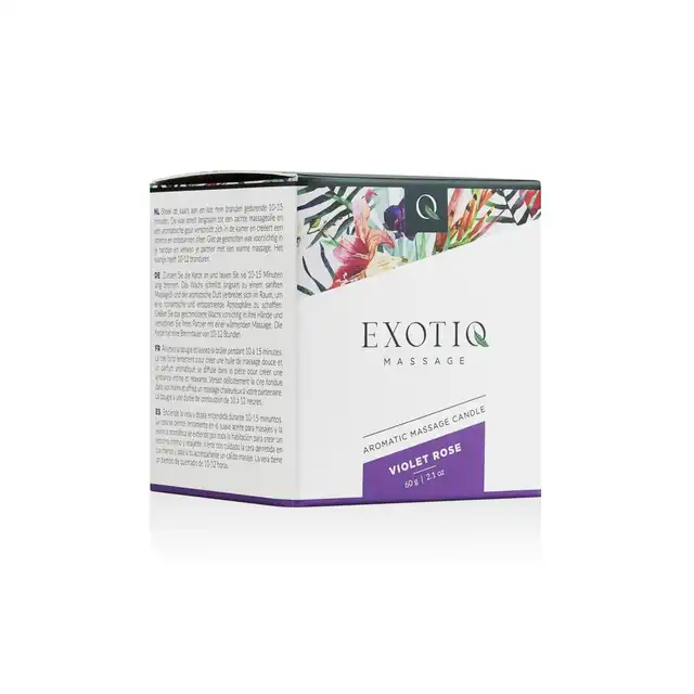 Exotiq - Violet Rose Candle 60 g. Świeca do masażu o zapachu fioletowej róży.