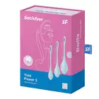 Satisfyer - Yoni Power 2 Light blue - zestaw kulek Gejszy. Ultra przyjemny silikon medyczny. Mega Sale!