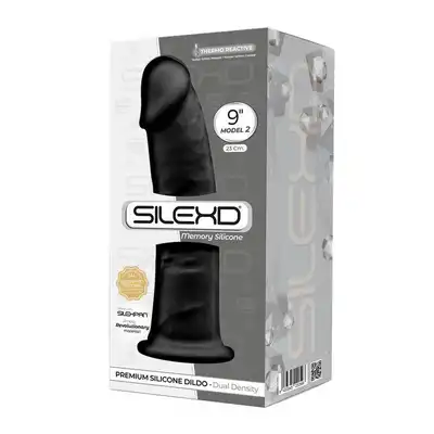 Silexd - Thermo Reactive Dildo 9" black - oryginalne dildo o podwójnej gęstości. Przyjemność gwarantowana!
