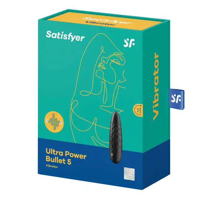 Satisfyer - Ultra Power Bullet 5 Black - mini wibrator o dużej mocy. Silikon medyczny. Mega Sale!
