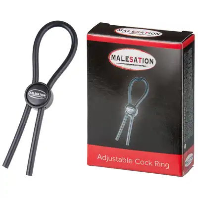 Malestation - Adjustable Cock Ring. Elegancki i uniwersalny ring na penisa w formie lasso 