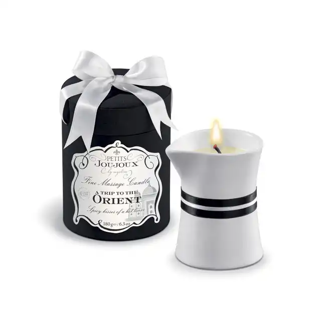 Petits Joujoux - Massage Candle Orient 190g . Świeca do masażu o cudownym zapachu granatu i białego pieprzu. Luksusowa. 