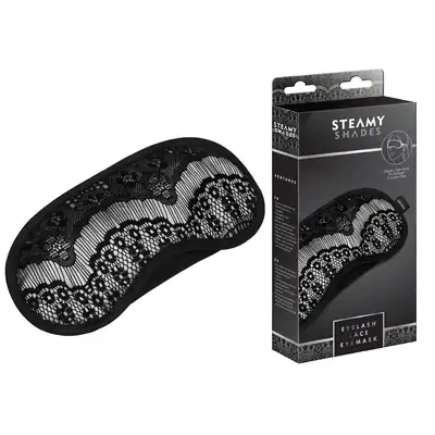 Steamy Shades - Eyelash Lace Eyemask - satynowa, miękka opaska na oczy. Luksus i jakość