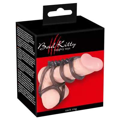 Bad Kitty - Cock Ring 3. Fantastycznych 6 ringów na penisa połączonych w jedno! 