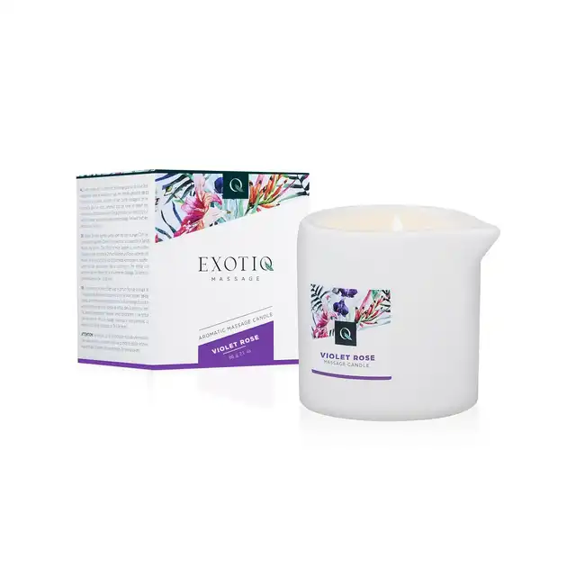 Exotiq - Violet Rose Candle 60 g. Świeca do masażu o zapachu fioletowej róży.