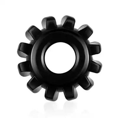 LoveToy - Power Plus Flexible Cock Ring - czarny, silikonowy ring na penisa, dłuższa erekcja, niesamowita przyjemność 