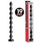 Hosed - Beaded Anal Snake. Mega wielkie czarne dildo 51 cm. Wielki emocje. Mocna przyssawka. Elastyczne.