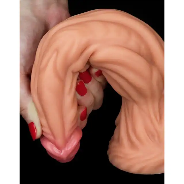 LoveToy - Dildo With Veins 24 cm - unikatowe dildo z żyłkami, 24 centymetry przyjemności